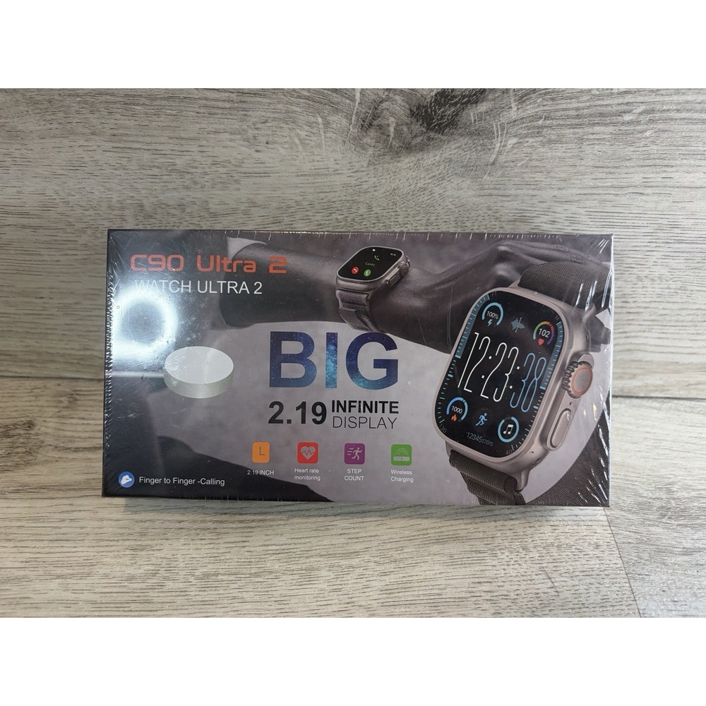 49mm C90 Ultra 2 Smart Watch Big 2.19" Infinite Display Wireless Charging